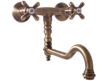 MORAVA RETRO - Umyvadlová/dřezová baterie, Stará mosaz (Bronz) MK101.5/29SM, RAV Slezák (Barva Stará mosaz (Bronz), Rozměr 100 mm)