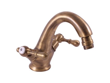 MORAVA RETRO - Bidetová baterie  s výpustí, Stará mosaz (Bronz) MK443.0SM, RAV Slezák (Barva Stará mosaz (Bronz), Rozměr 3,8")