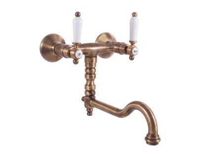 MORAVA RETRO - Umyvadlová/dřezová baterie, Stará mosaz (Bronz) MK501.5/29SM, RAV Slezák (Barva Stará mosaz (Bronz), Rozměr 100 mm)