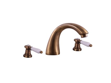 MORAVA RETRO - Umyvadlová baterie s výpustí, Stará mosaz (Bronz) MK533.0SM, RAV Slezák (Barva Stará mosaz (Bronz), Rozměr 3,8")