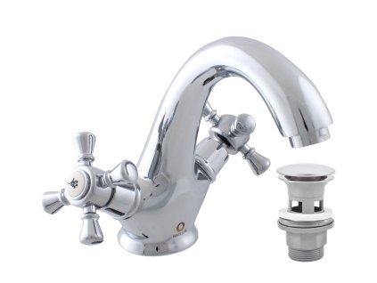 MORAVA RETRO - Umyvadlová baterie s výpustí, Chrom MK329.0, RAV Slezák (Barva Chrom, Rozměr 3,8")