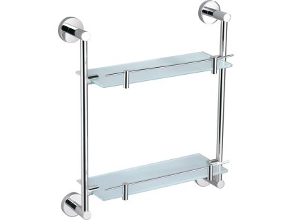 2731 1 colorado koupelnovy doplnek policka sklenena dvojita 300 mm chrom coa0802 rav slezak
