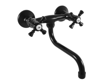 MORAVA RETRO - Umyvadlová/dřezová baterie, Černá - matná MK301.5/21CMAT, RAV Slezák (Barva Černá - matná, Rozměr 100 mm)