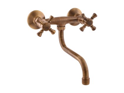 MORAVA RETRO - Umyvadlová/dřezová baterie, Stará mosaz (Bronz) MK301.5/21SM, RAV Slezák (Barva Stará mosaz (Bronz), Rozměr 100 mm)