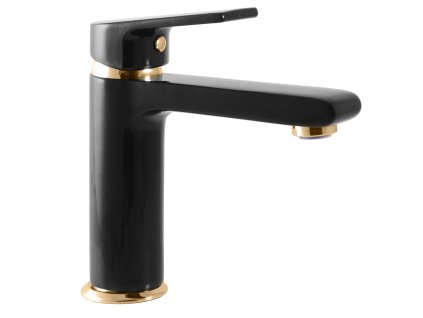 COLORADO - Umyvadlová baterie bez výpusti, Černá matná/Zlatá CO128.0CMATZ, RAV Slezák (Barva Černá matná/Zlatá, Rozměr 3,8")