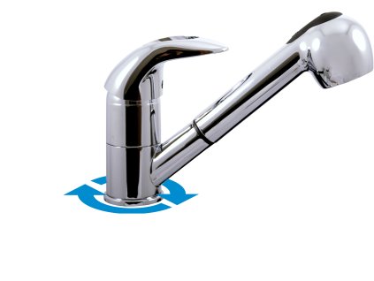 VLTAVA - Dřezová baterie s vytahovací sprchou, Chrom V110.0, RAV Slezák (Barva Chrom, Rozměr 3,8")