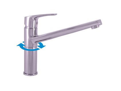 AMUR - Dřezová baterie, Chrom AM704.0, RAV Slezák (Barva Chrom, Rozměr 3,8")