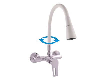 COLORADO - Umyvadlová/dřezová baterie s flexibilním ramínkem, Chrom CO202.5/13S, RAV Slezák (Barva Chrom, Rozměr 100 mm)