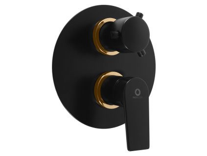 4456 1 colorado vanova sprchova baterie podomitkova 2 cestna s telesem cerna matna zlata co186kcmatz rav slezak