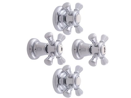 MORAVA RETRO - Vanová/Sprchová baterie podomítková 2-cestná s tělesem, Chrom MK386K, RAV Slezák (Barva Chrom)