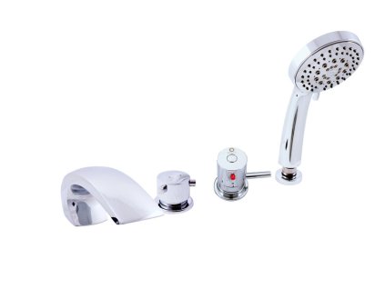 TERMOSTATICKÁ - Vanová baterie 4-otvorová, Chrom DT272.0P, RAV Slezák (Barva Chrom, Rozměr 3,8")