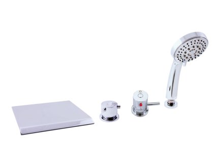 TERMOSTATICKÁ - Vanová baterie 4-otvorová, Chrom DT274.0P, RAV Slezák (Barva Chrom, Rozměr 3,8")