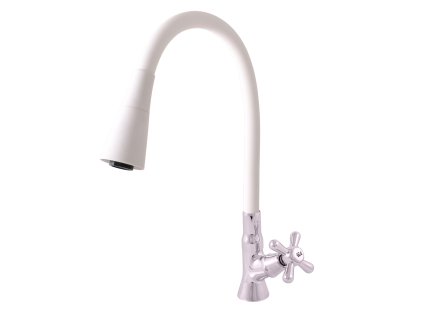 6028 2 umyvadlova baterie s flexibilnim raminkem na jednu vodu bez vypusti bila chrom mk194 13cb rav slezak