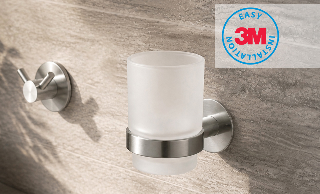 Kúpeľňové doplnky RIO INOX: Nehrdzavejúca oceľ a montáž Easy Installation bez vŕtania