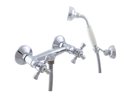 MORAVA RETRO - Sprchový set s baterií, Chrom MK380.0/2, RAV Slezák (Barva Chrom, Rozměr 100 mm)