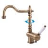 Dřezová baterie pro nízkotlaké ohřívače, Stará mosaz (Bronz) E508.0/8SM, RAV Slezák (Barva Stará mosaz (Bronz), Rozměr 3,8")