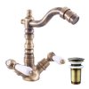 MORAVA RETRO - Bidetová baterie s výpustí, Stará mosaz (Bronz) MK521.0/9SM, RAV Slezák (Barva Stará mosaz (Bronz), Rozměr 3,8")