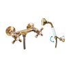 MORAVA RETRO - Sprchový set s baterií, Stará mosaz (Bronz) MK380.5/2SM, RAV Slezák (Barva Stará mosaz (Bronz), Rozměr 100 mm)
