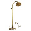 MORAVA RETRO - Sprchový systém s vodovodní baterií, Stará mosaz (Bronz) MK381.5/3SM, RAV Slezák (Barva Stará mosaz (Bronz), Rozměr 100 mm)