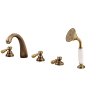 MORAVA RETRO - Vanová baterie 5-otvorová, Stará mosaz (Bronz) MK476.0PSM, RAV Slezák (Barva Stará mosaz (Bronz), Rozměr 3,8")