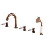 MORAVA RETRO - Vanová baterie 5-otvorová, Stará mosaz (Bronz) MK562.0PSM, RAV Slezák (Barva Stará mosaz (Bronz), Rozměr 3,8")