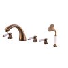 MORAVA RETRO - Vanová baterie 5-otvorová, Stará mosaz (Bronz) MK569.0PSM, RAV Slezák (Barva Stará mosaz (Bronz), Rozměr 3,8")
