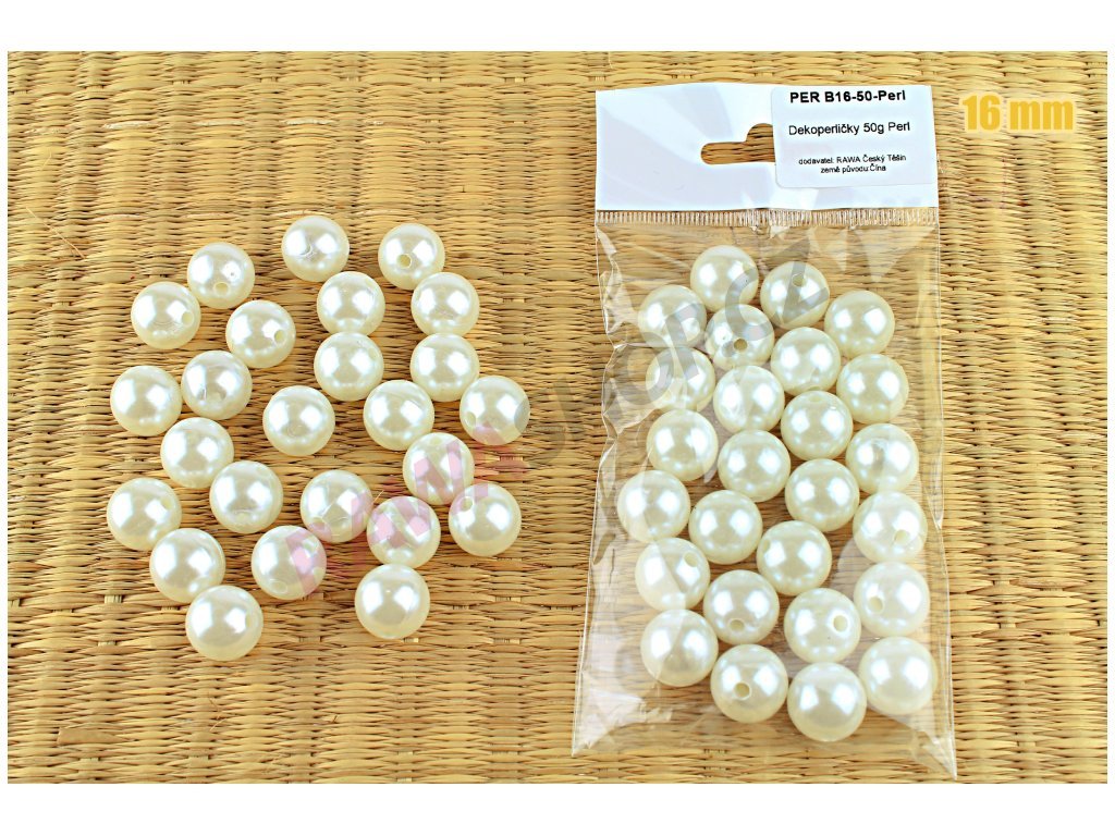 Produkt č. 655 3 ( symbol PER B16 50 W ) 50 gram 16 mm perl