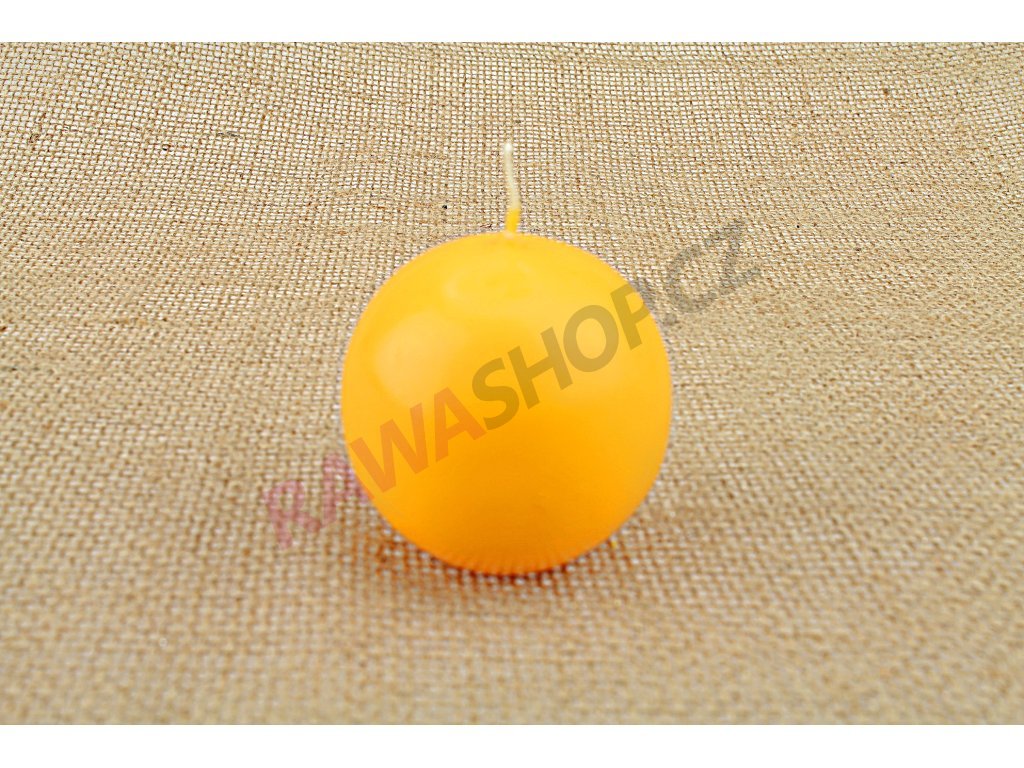Produkt č. 890 3 svice rozmer průměr 6 cm barva zulty kod 100010