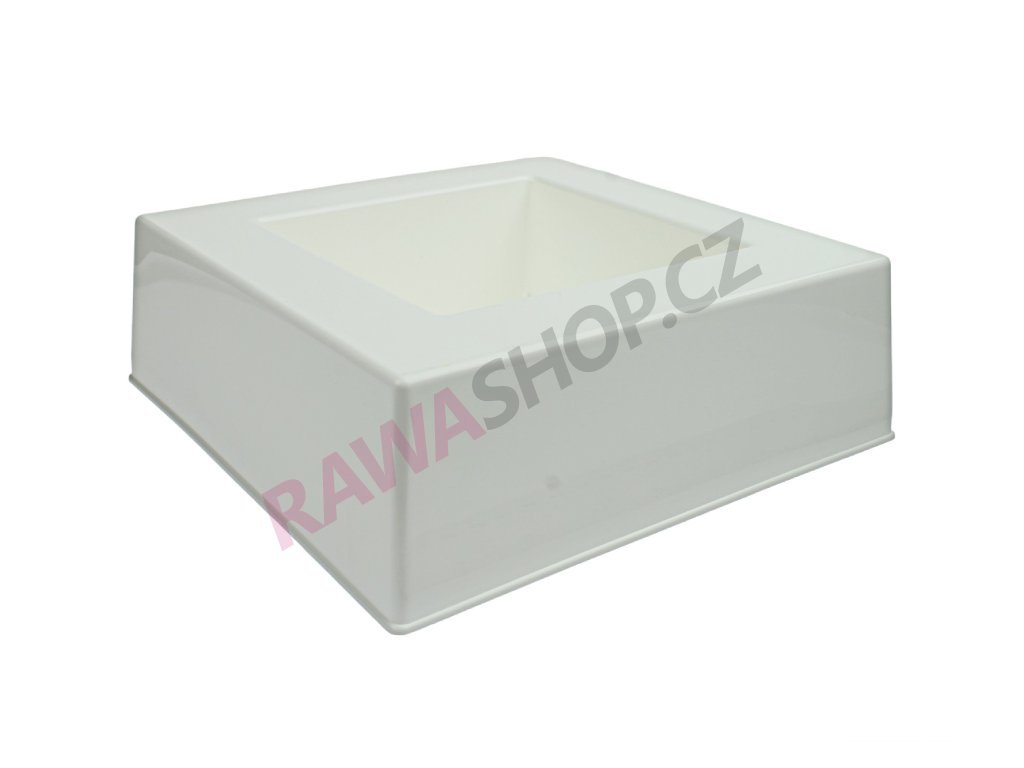 Produkt č. 1487 2 Kwadrat 21 szerokość 21 cm wysokość 7 cm kolor biały
