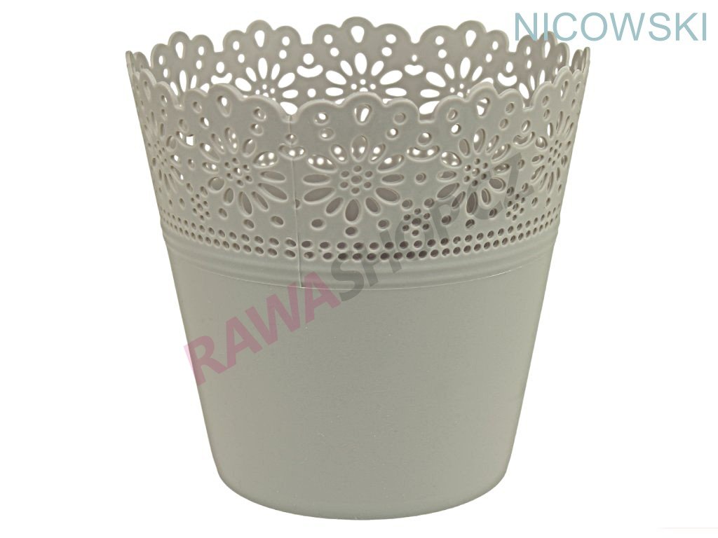 Produkt č. 1529 1 corona 10 wys. 10,5 cm śr. 11 cm szara
