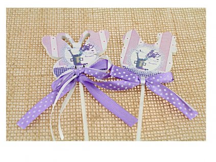 Zápich levandule - motýl, slepice