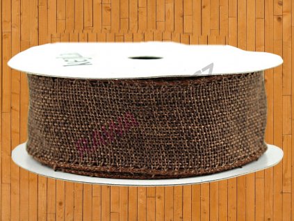 5. Plátěná stuha 3,8cm hnědá TOSK38 103 B