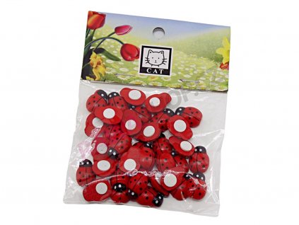 Nálepky berušky 1,8 cm 36 ks HY 2176