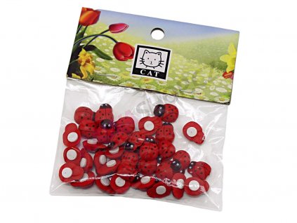 Nálepky berušky 1,5 cm 36 ks HY 2175