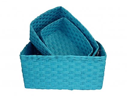 Box obdélník 3ks - sv. modrá