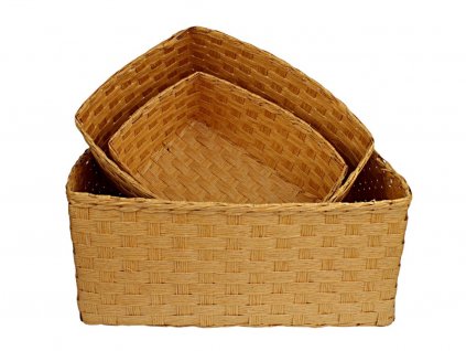 Box obdélník 3ks - písková