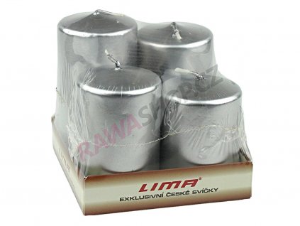 Svíce pyramida 50 m stříbrná LI0776 13