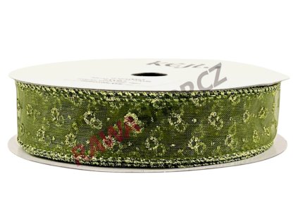 9. stuha 2,5cm10yds zelená 3 TOSK0043 68 GR