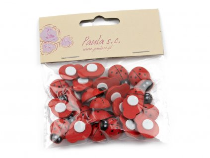 Nálepky berušky 15 mm 24ks