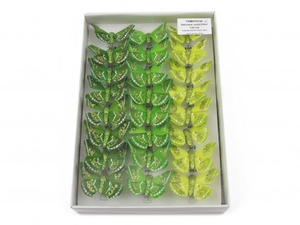 Motýlci 24 ks - zelená
