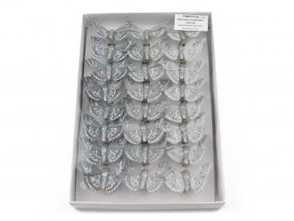 Motýlci 24 ks - šedá