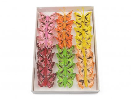 Motýlci 24 ks - s peřím 1