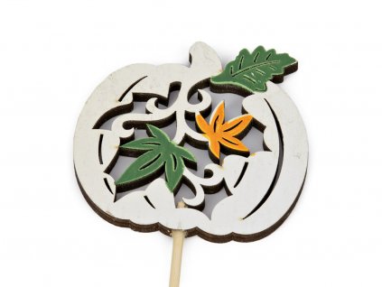 Zápich dýně 6ks - bílá