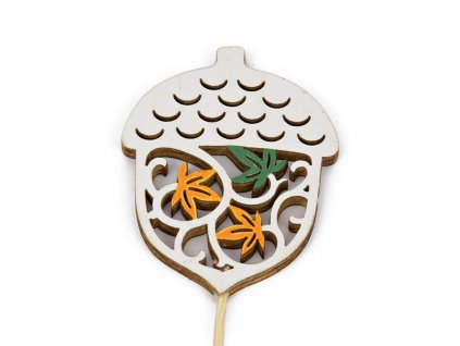 Zápich žalud 6ks - bílá