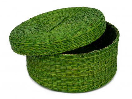 Box s víkem kulatý 5 ks - zelená