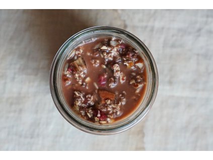 Cestovní směs na přípravu vegan jogurtu s čokoládou a malinami, 500g