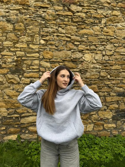 Dámská šedá mikina Rawwear. s kapucí