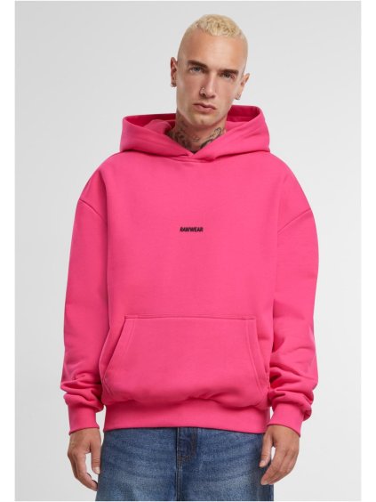 Pánská růžová mikina Rawwear. s kapucí