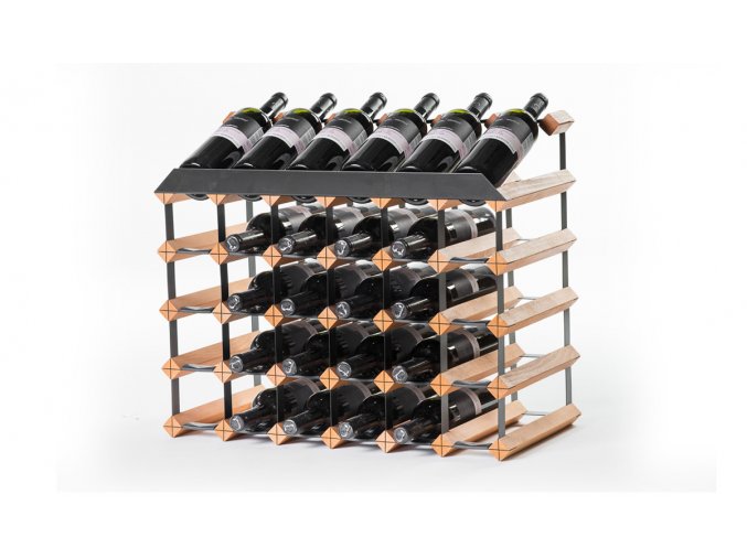 Pultový stojan na víno s kapacitou 30 lahví