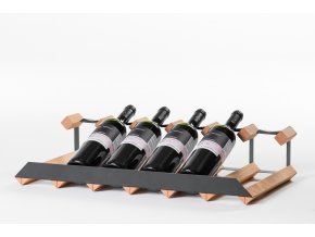 Pultový stojan na víno s kapacitou 6 lahví